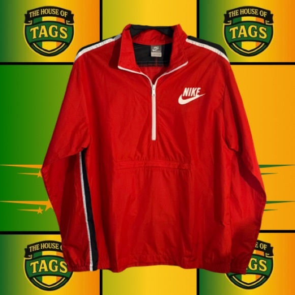 Nike Other - Nike Sportswear Red Half Zip Windbreaker Jacket Men’s L Pullover 2008 Retro